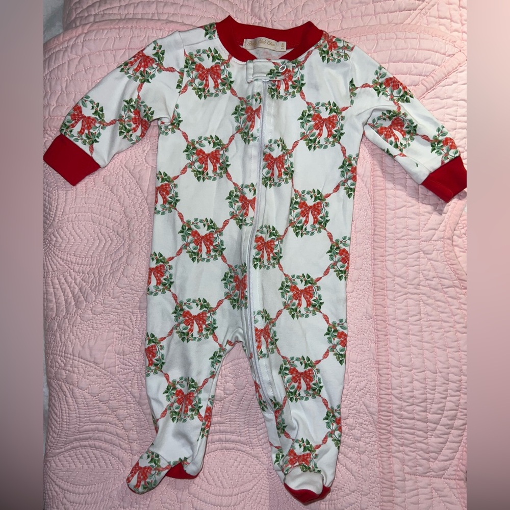 🩷5/$25 Floral Red and White Kids One Piece 3-6M